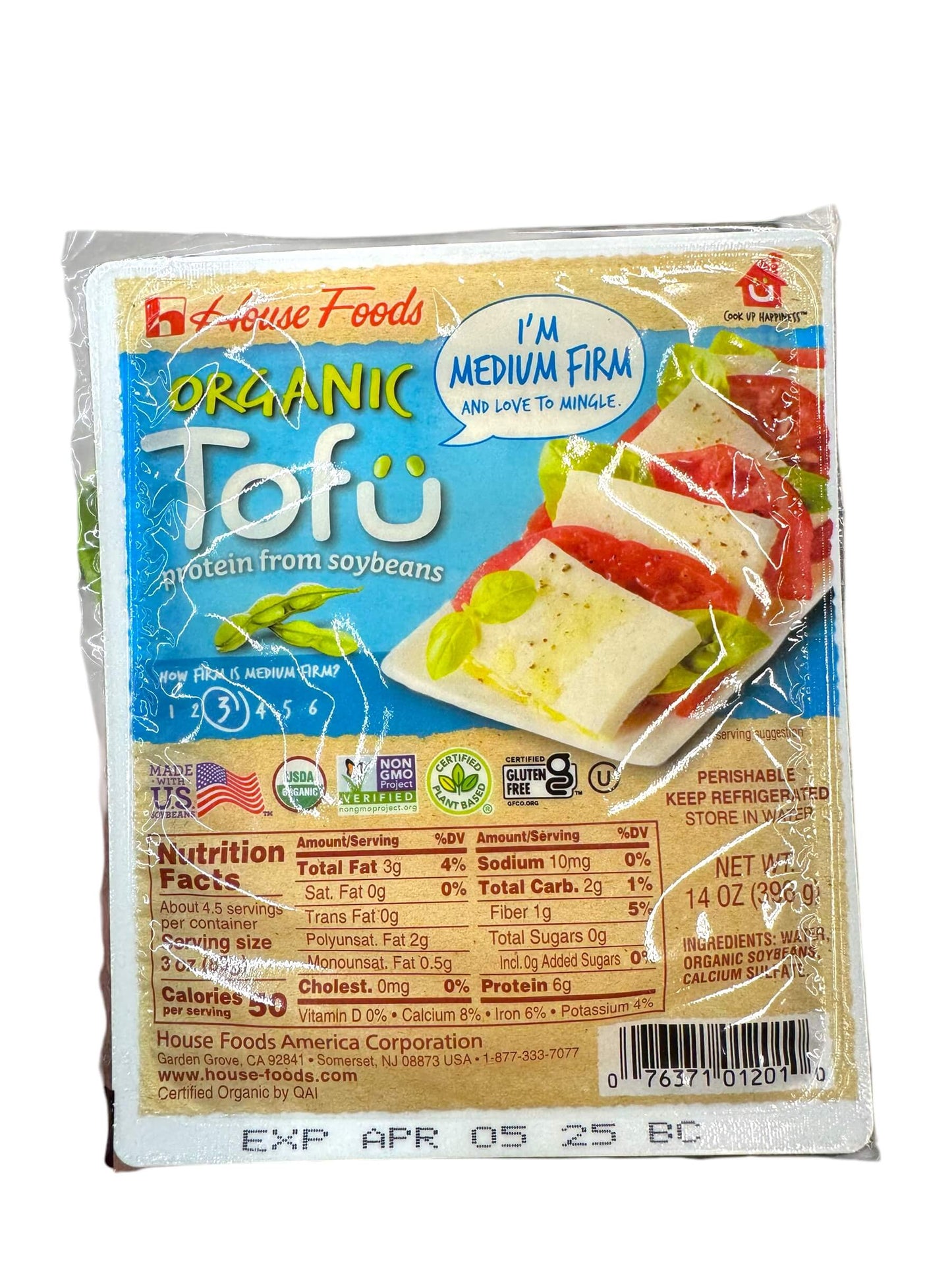 House Foods Premium Tofu Medium Firm, Plant-Based Protein