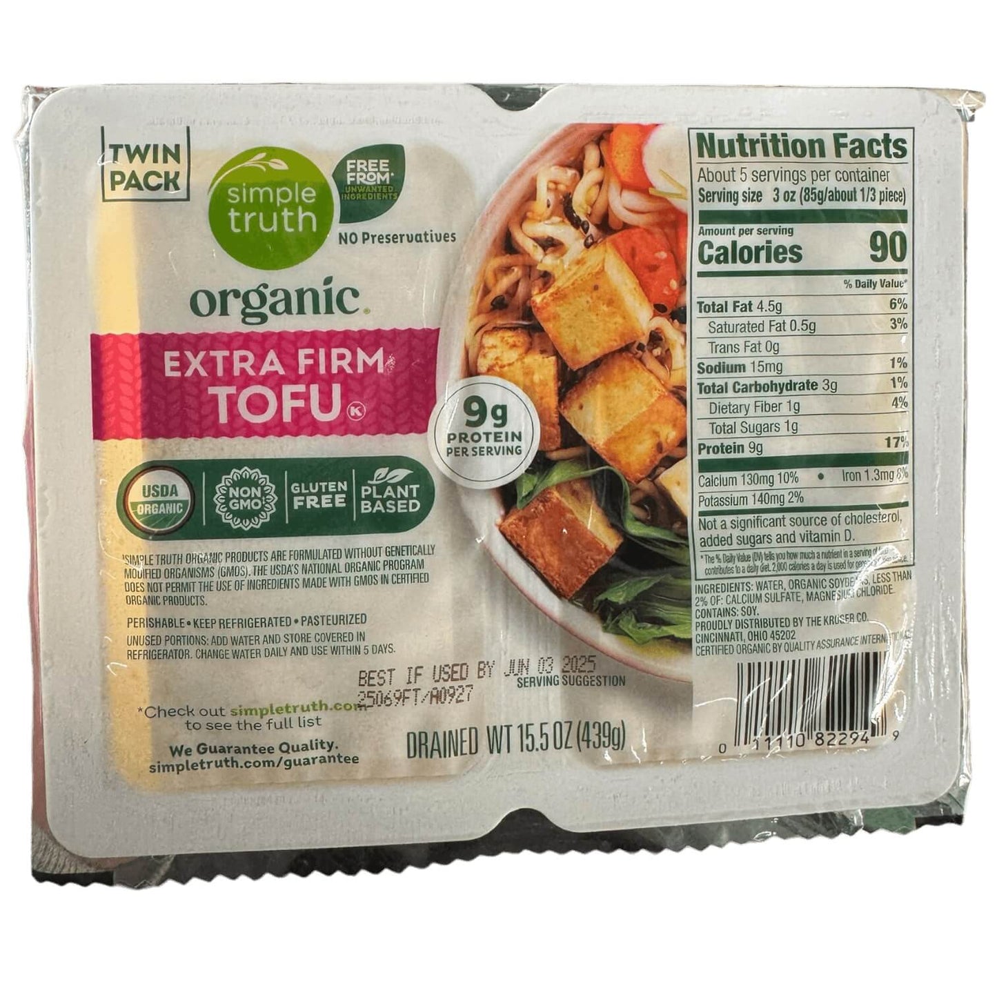 Simple Truth Organic® Extra Firm Tofu Twin Pack