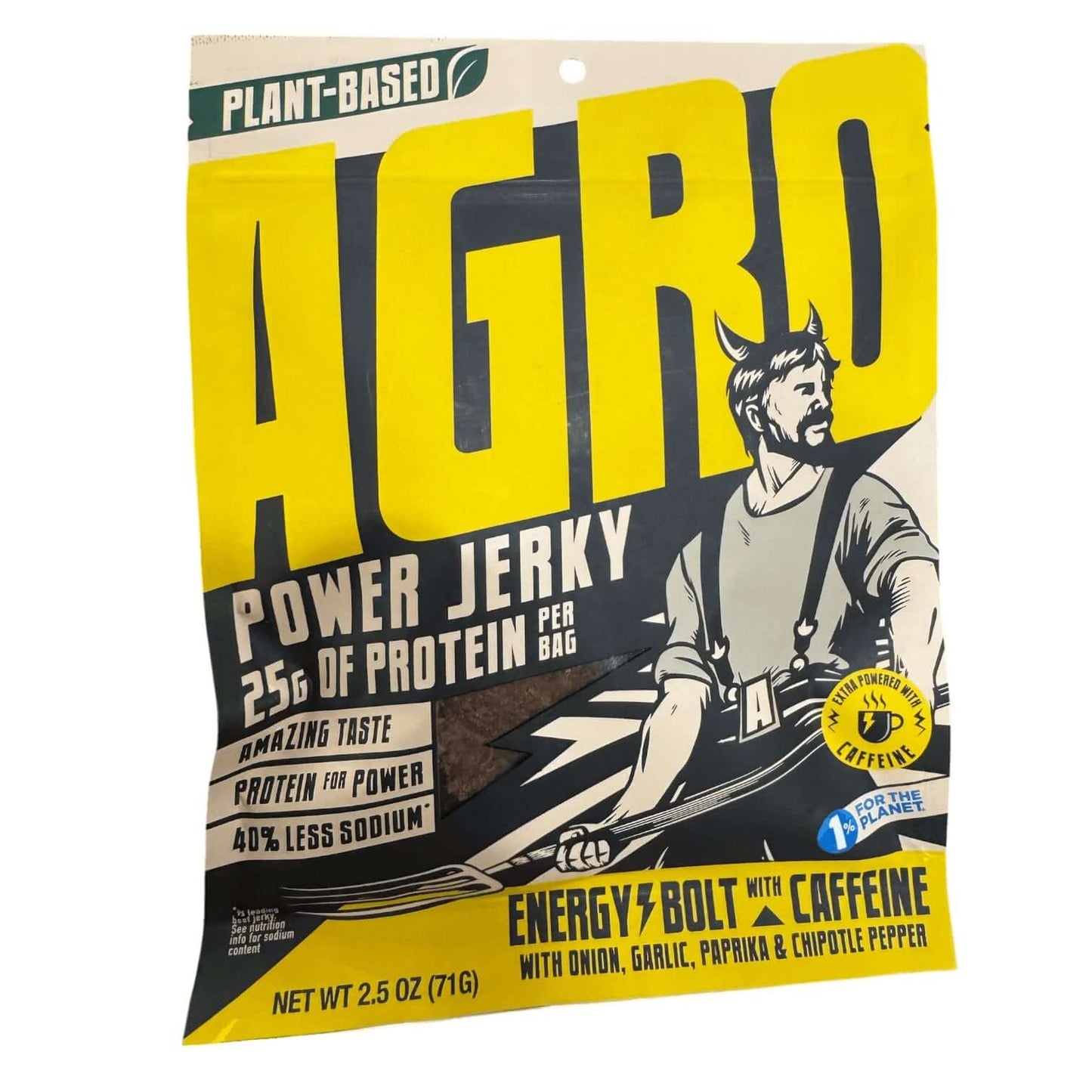 Agro Energy Bolt Power JerkyAGRO® Power Jerky – Energy Bolt with Caffeine, Plant-Based Snack