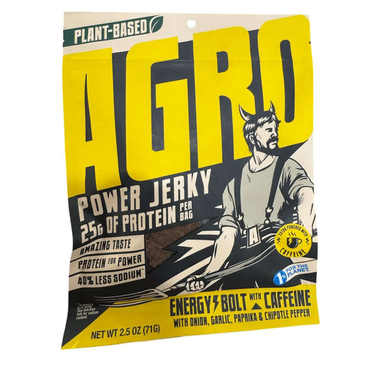 Agro Energy Bolt Power JerkyAGRO® Power Jerky – Energy Bolt with Caffeine, Plant-Based Snack