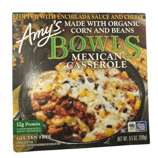 Amy’s Kitchen Mexican Casserole Bowl, Frozen Meal, 9 oz