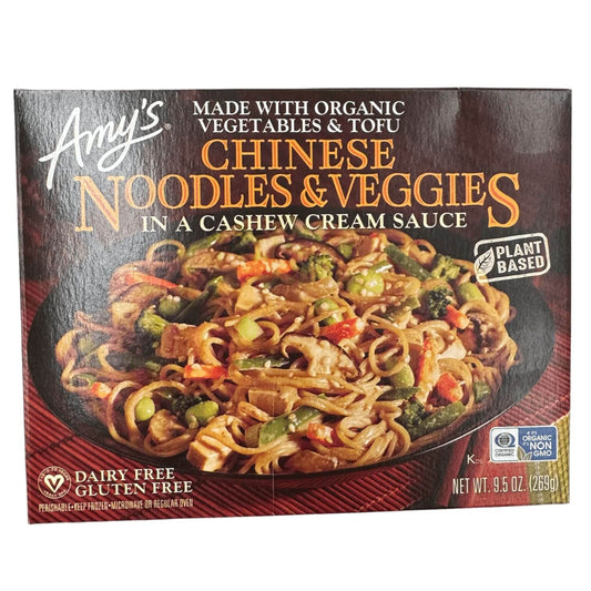 Amy’s Chinese Noodles & Veggies, Gluten-Free, Frozen Meal, 9 oz