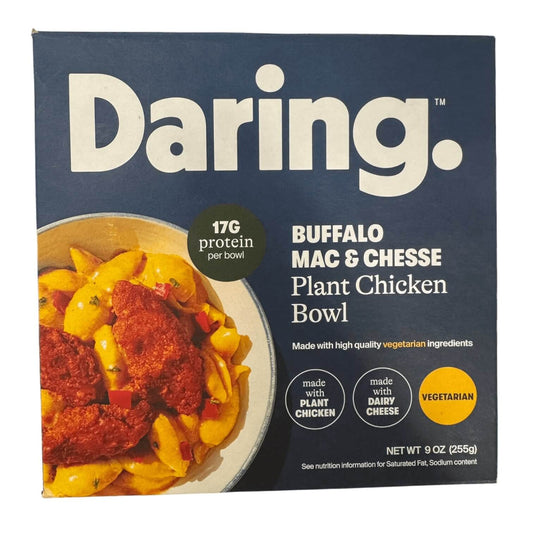 Daring Plant Chicken Bowl, Buffalo Mac & Cheese