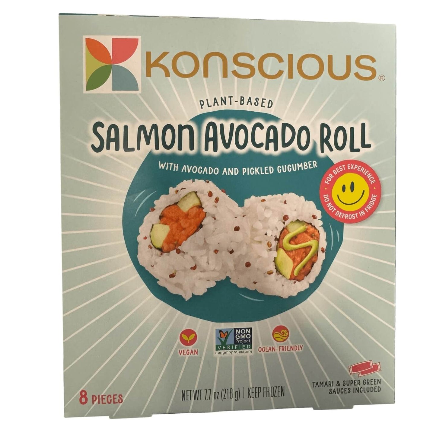 Konscious Foods® Salmon Avocado Roll, Plant-Based