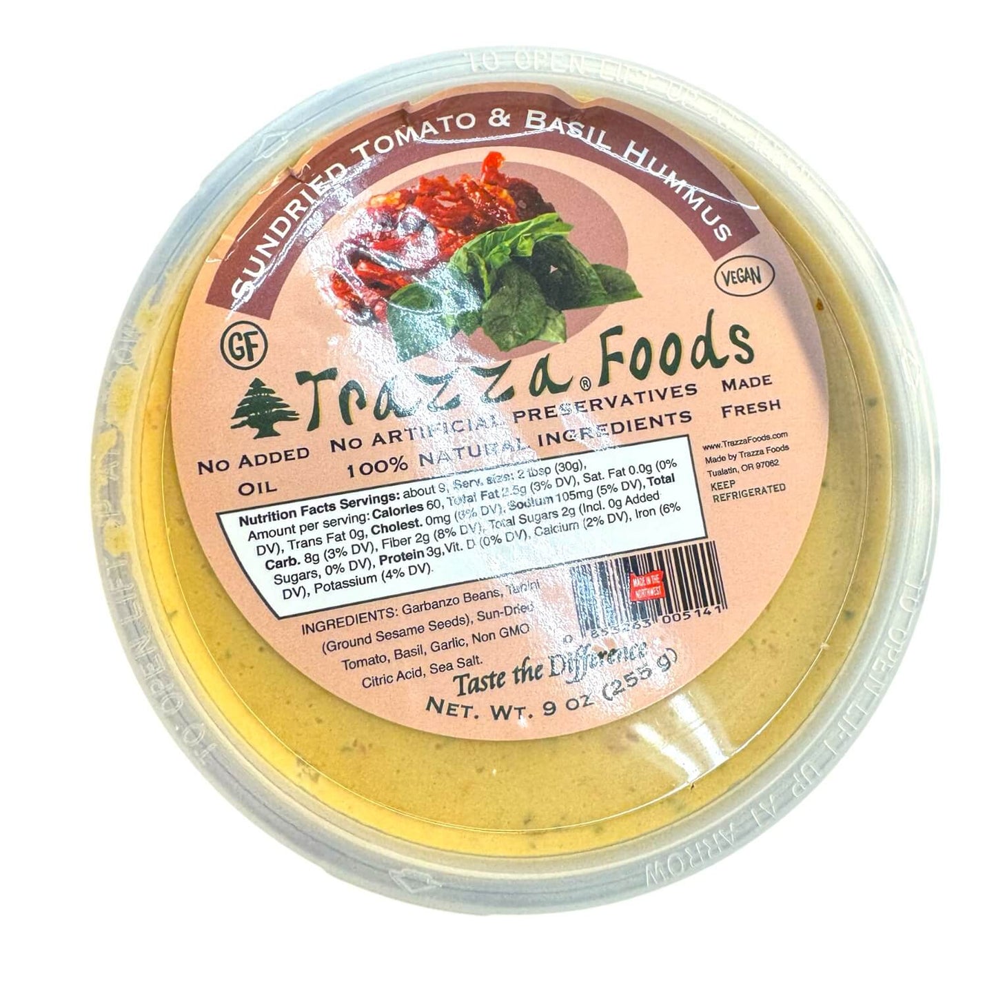 Trazza™ Sun-Dried Tomato & Basil Hummus