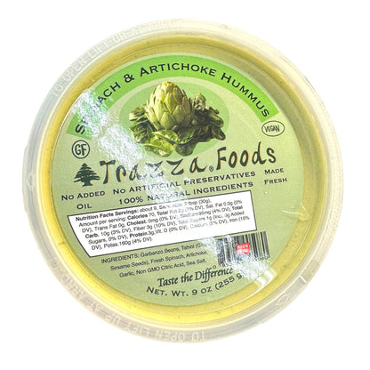 Trazza Foods Spinach & Artichoke Hummus