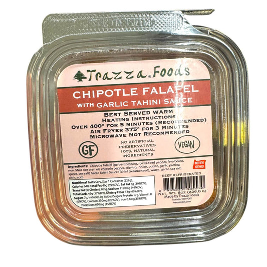 Trazza Foods Chipotle Falafel with Garlic Tahini Sauce