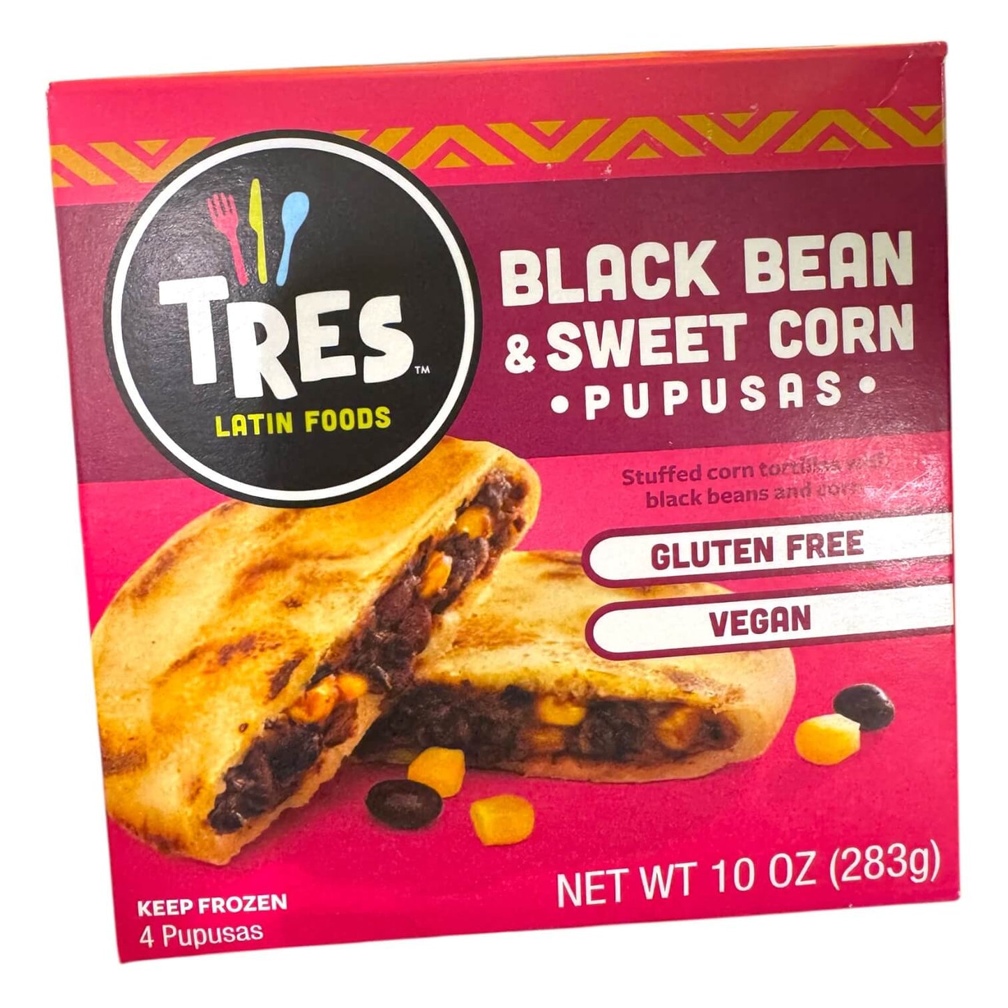 Tres Latin Foods Black Bean & Sweet Corn Pupusas