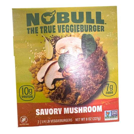 NoBull® Savory Mushroom Veggieburgers