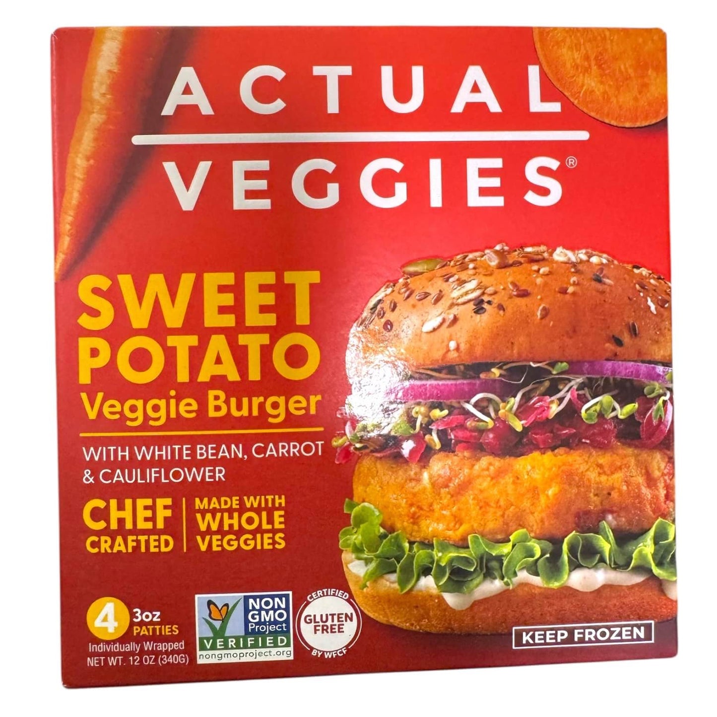 Actual Veggies Sweet Potato Veggie Burger