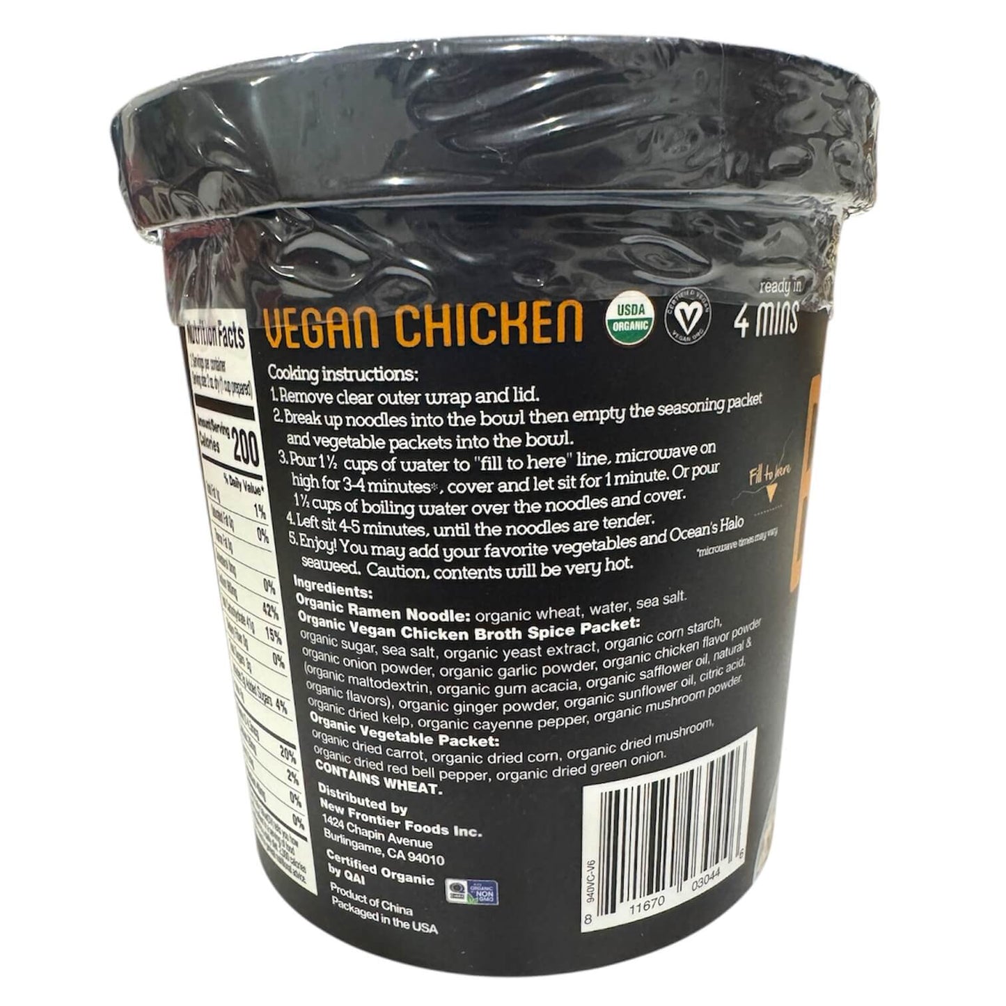 Ocean's Halo Organic Big Noodle Bowl Vegan Chicken