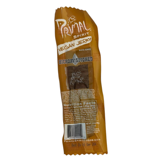 Primal Meatless Jerky Strips Vegan, Soy, Hickory Smoked