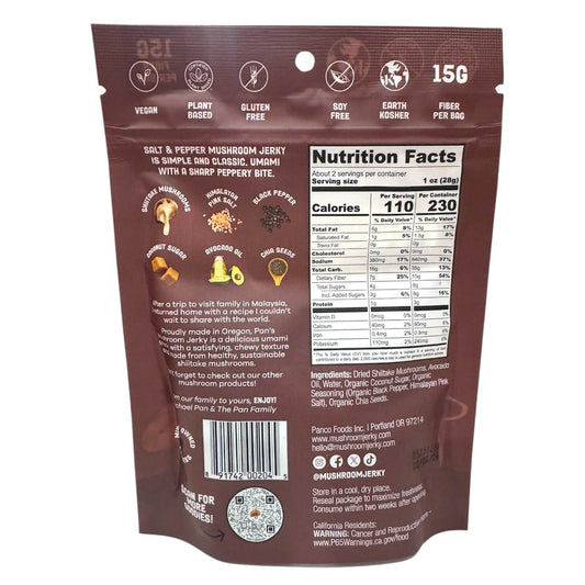 Pan's Salt & Pepper Mushroom Jerky