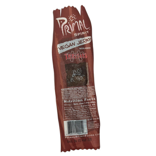 Primal Meatless Jerky Strips Vegan, Seitan, Teriyaki