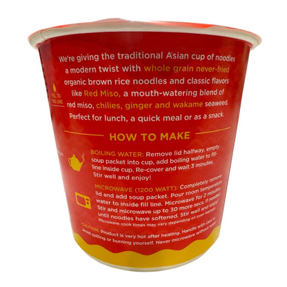 Lotus Foods Red Miso Rice Ramen Noodle Soup Cup