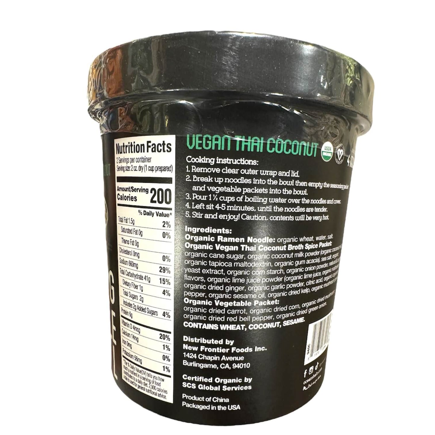 Ocean's Halo Vegan Thai Coconut Big Noodle Bowl