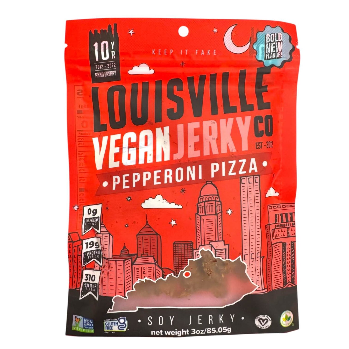Louisville Vegan Jerky, Pepperoni Pizza - 3 oz