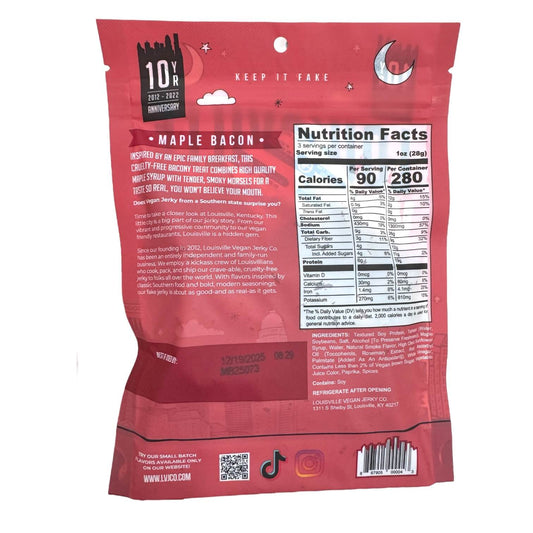 Louisville Vegan Jerky, Maple Bacon - 3 oz