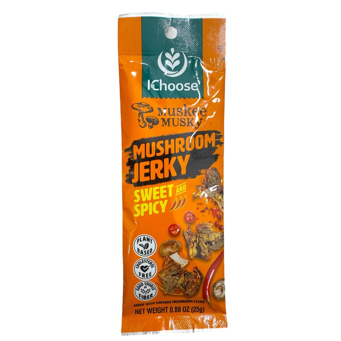 Ichoose Muskee Musky Mushroom Jerky, Sweet and Spicy - 0.88 oz