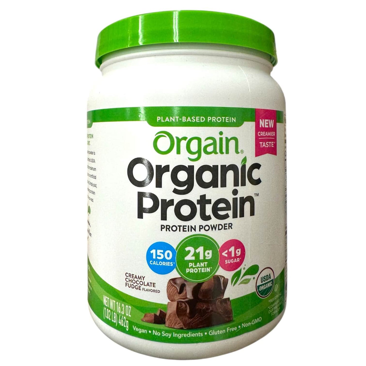 Orgain Organic Protein Plant Based Powder Creamy Chocolate Fudge - 1.02 Lb