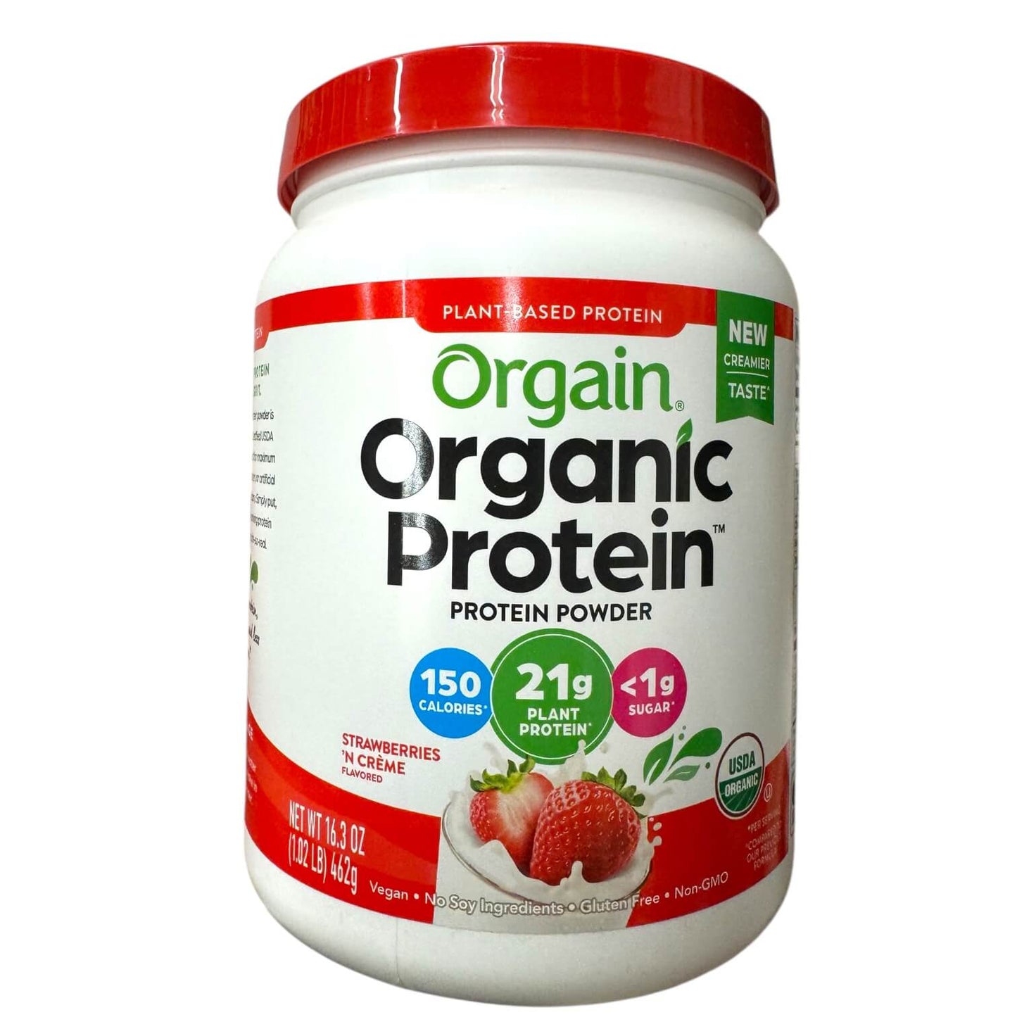Orgain Organic Protein Powder Strawberry - 16.3 OZ