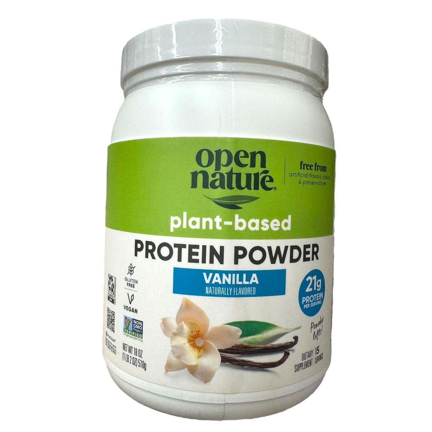 Open Nature Vanilla Plant Based Protein Powder - 18 Oz