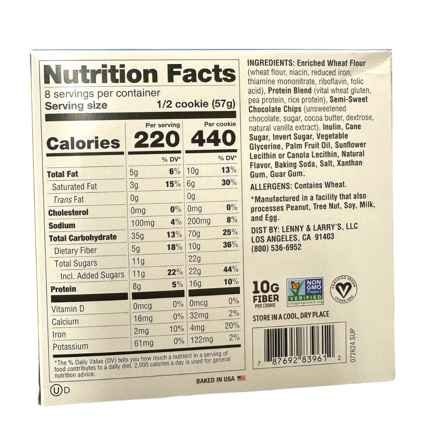 Lenny & Larry’s The Complete Cookie® – Chocolate Chip (4 CT)