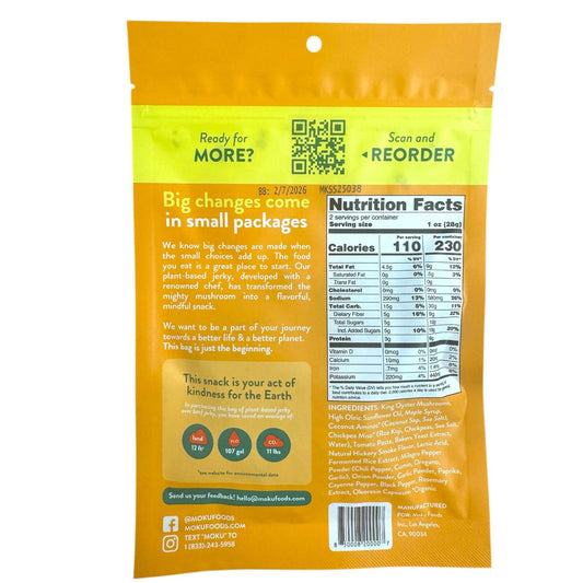 Moku Mushroom Jerky – Sweet & Spicy
