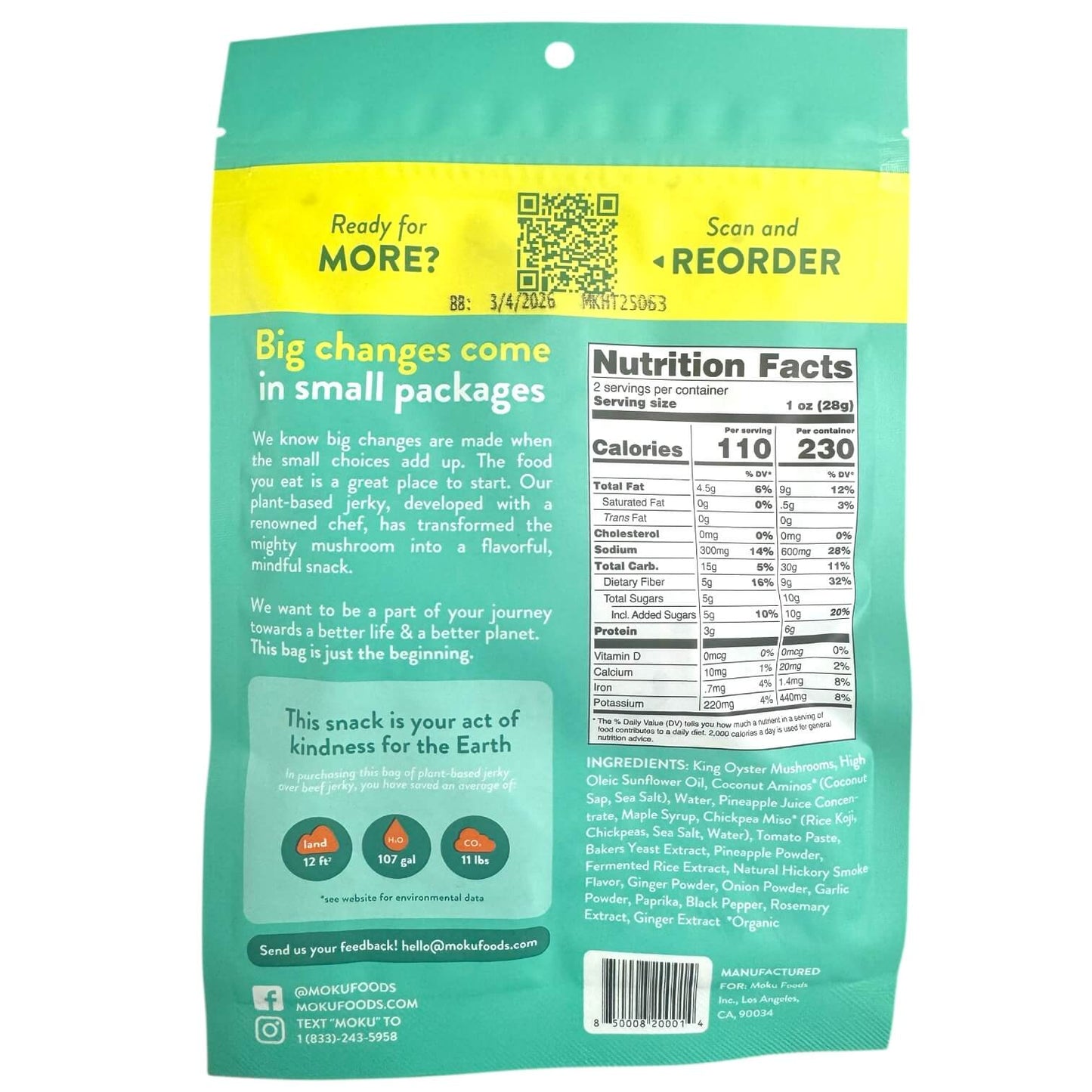 Moku Mushroom Jerky – Hawaiian Teriyaki