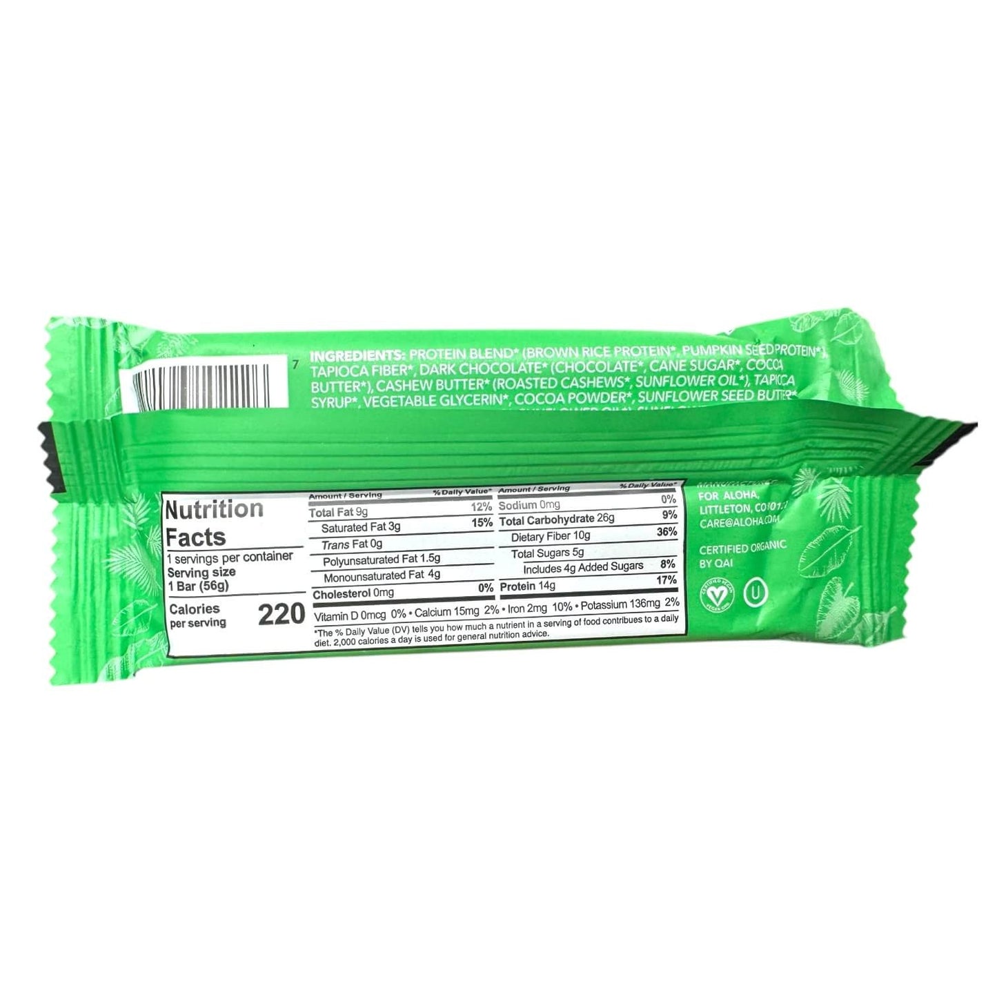 Aloha Chocolate Mint Protein Bar - 1.98 oz