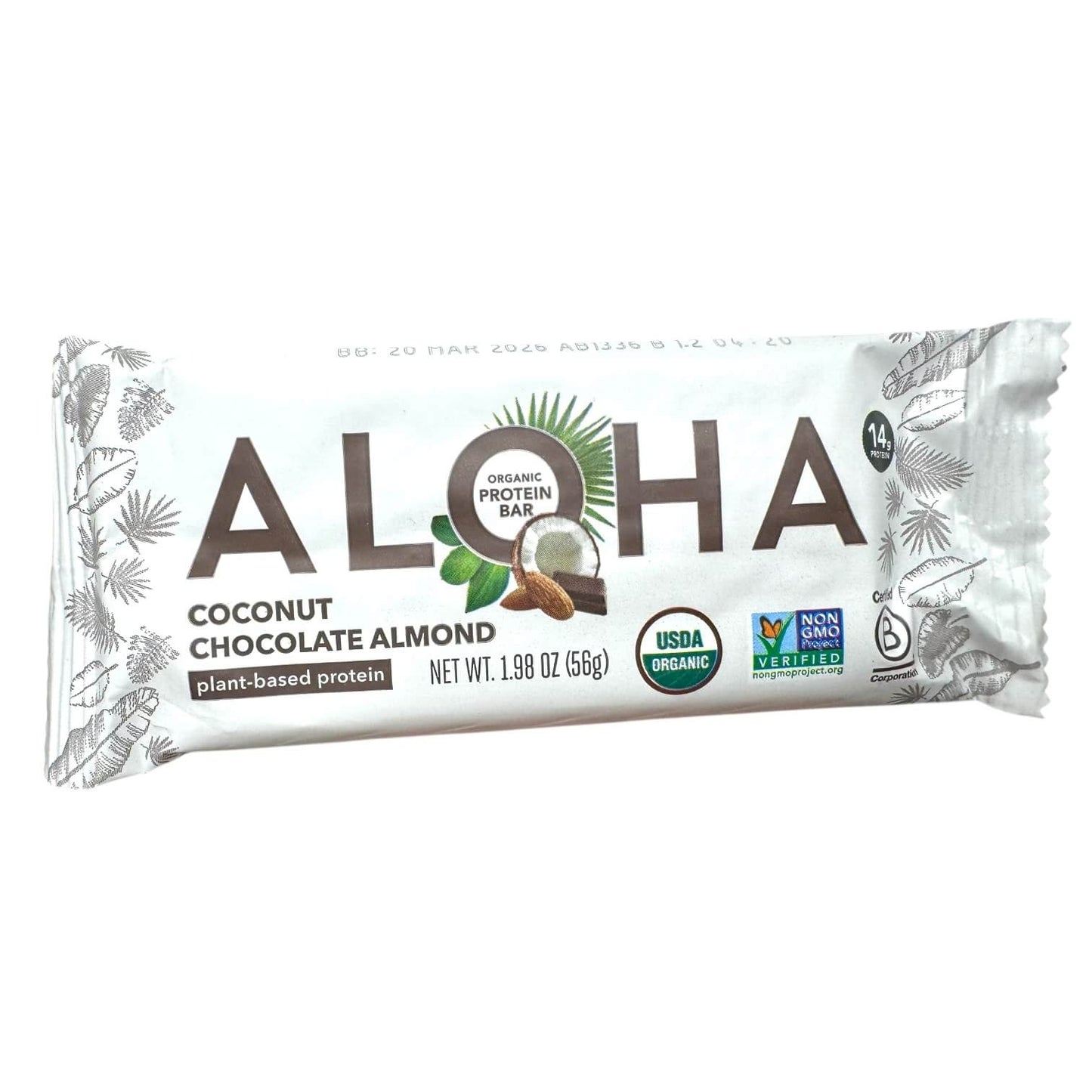 Aloha Chocolate Coconut Almond Protein Bar - 1.98 oz