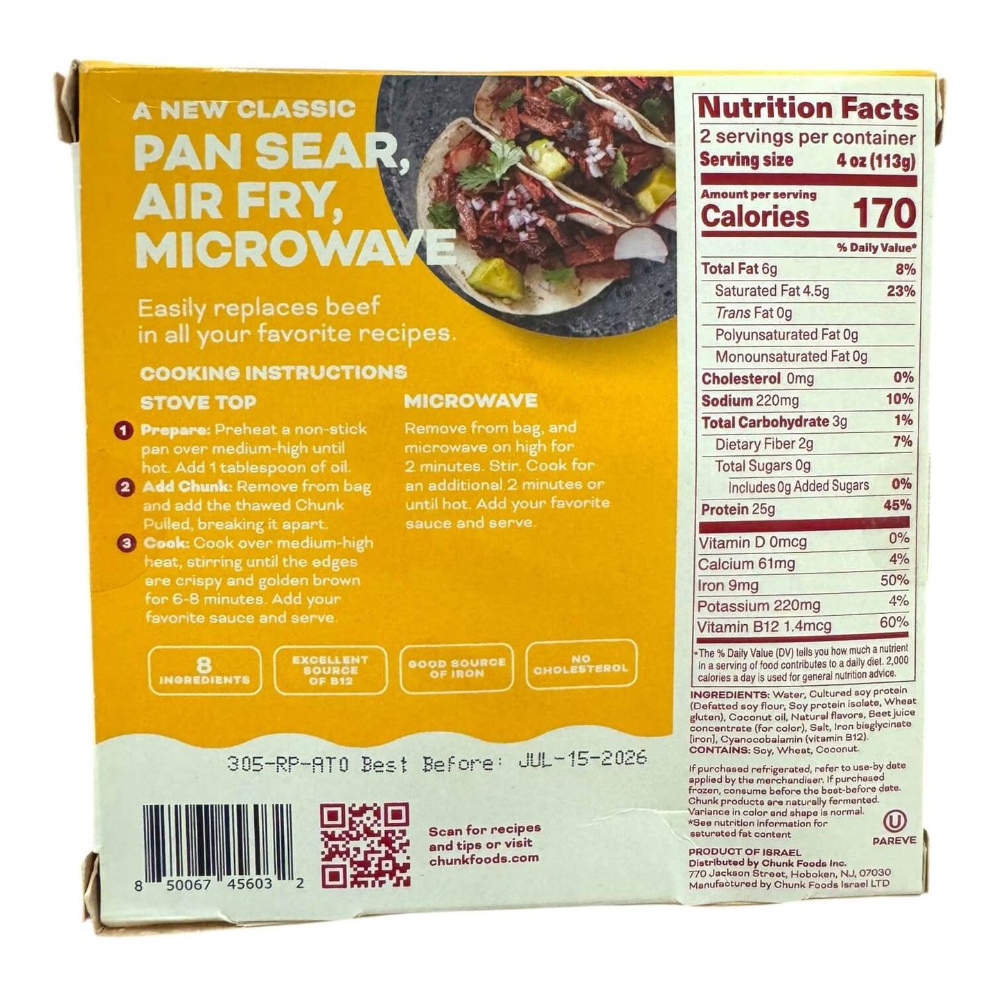 Chunk Plant Based Pulled Meat - 8oz