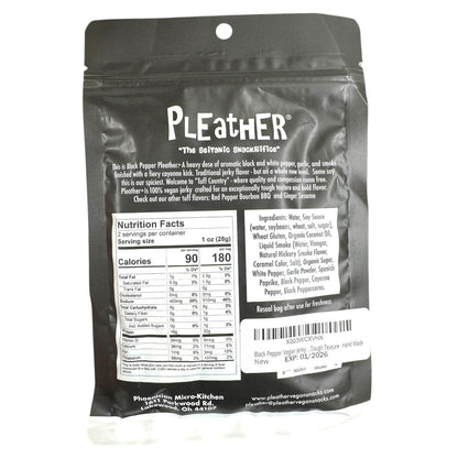 Pleather Black Pepper Vegan Jerky - 2oz
