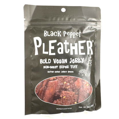 Pleather Black Pepper Vegan Jerky - 2oz