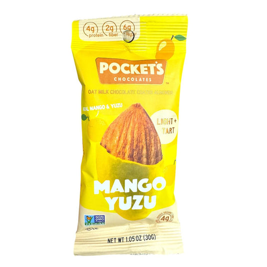 Pocket Latte Mango Yuzu Chocolate Coated Almonds - 1.05oz