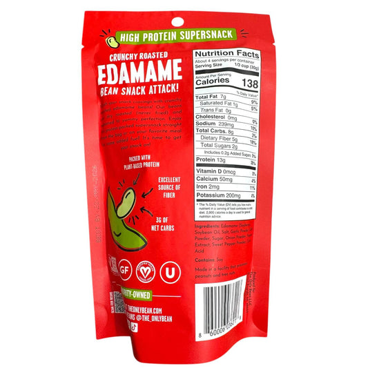Crunchy Roasted Edamame Bean Snack, Sriracha - 4oz