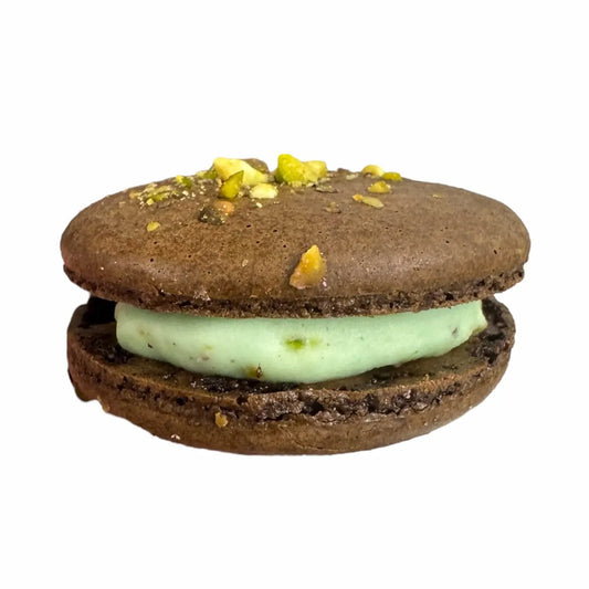 Hazel Pistachio Vegan Macarons – Set of 2