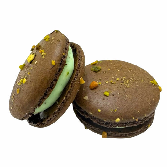 Hazel Pistachio Vegan Macarons – Set of 2